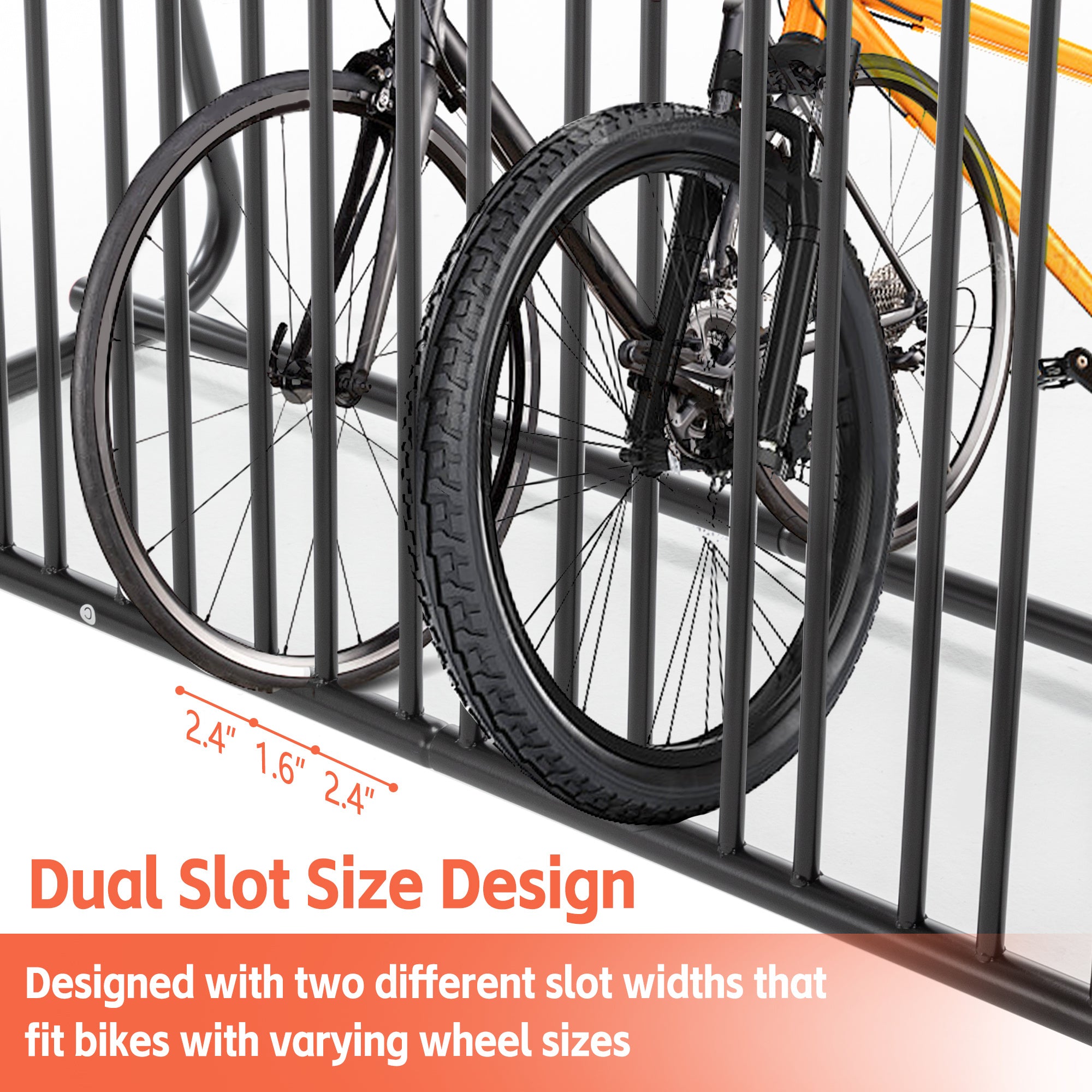 10-Bike Heavy-Duty Outdoor Bike Rack - Double-Sided Steel Storage Stand For Garages, Yards & Shops - Easy Assembly - Outdoor Chilling