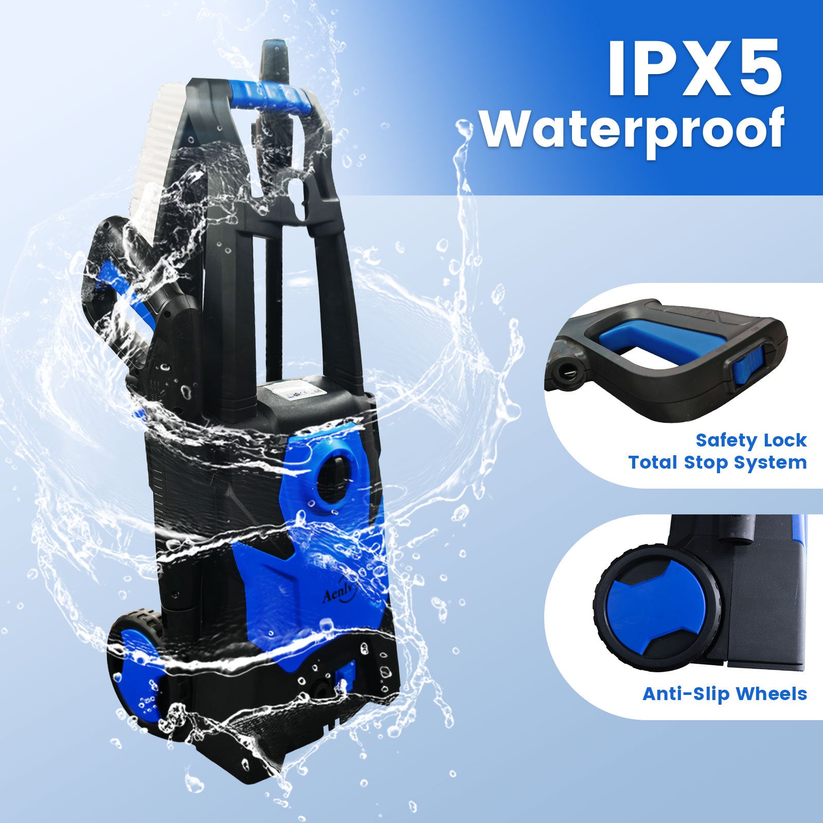 Electric High-pressure Cleaning Machine, Electric Powerful Cleaning Machine With Rotating Nozzle, 3200 PSI Maximum 2.2 GPM High-pressure Cleaning Machine, With Foam Monitor, Powerful Cleaning Machine - Outdoor Chilling
