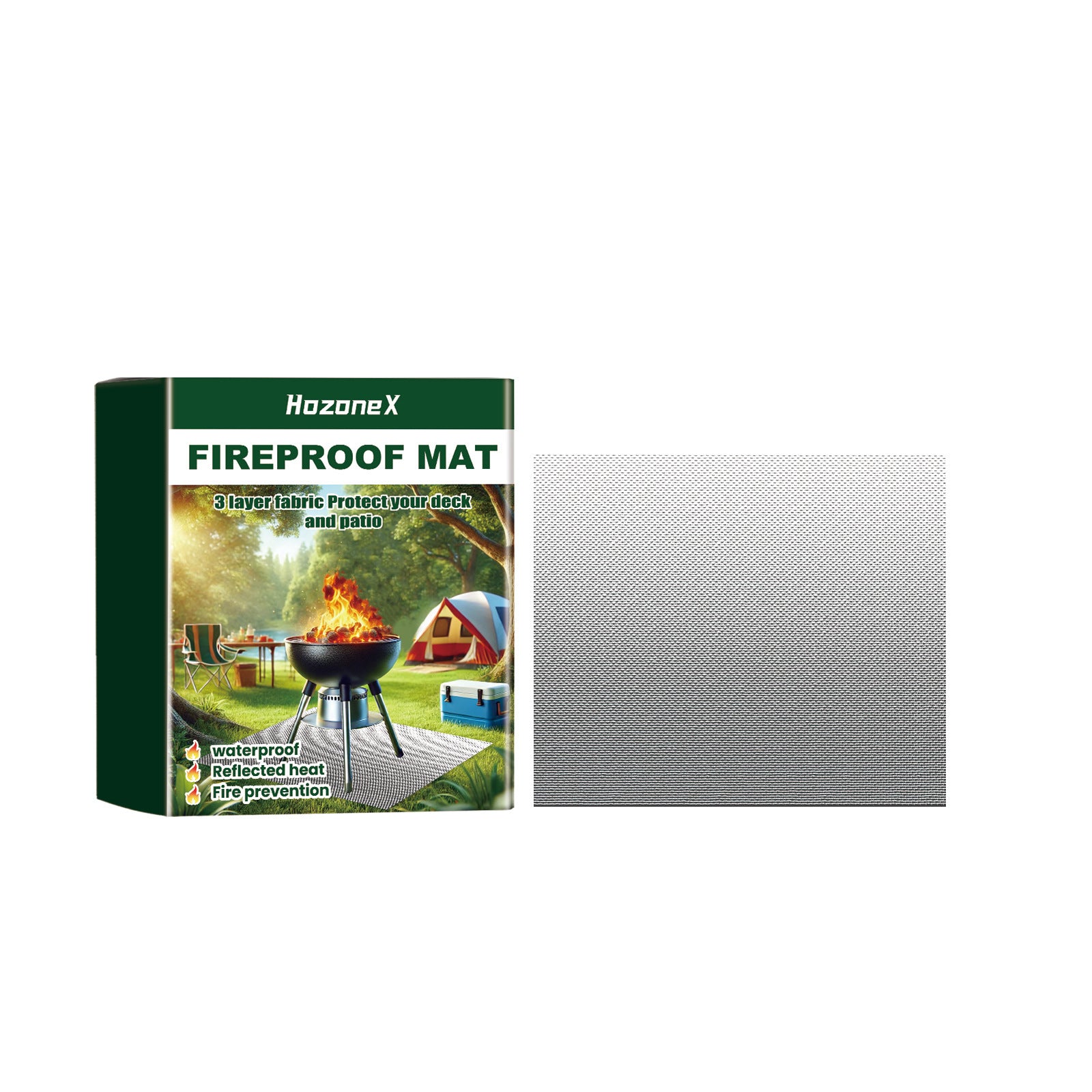 Portable Barbecue Fireproof Pad Outdoor Lawn - Outdoor Chilling