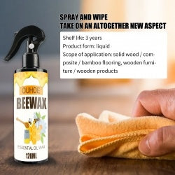 OUHOE Furniture Beeswax Spray Furniture Floor Care Polishing Waterproof Anti-Cracking Scratch Refurbished Care Wax - Outdoor Chilling