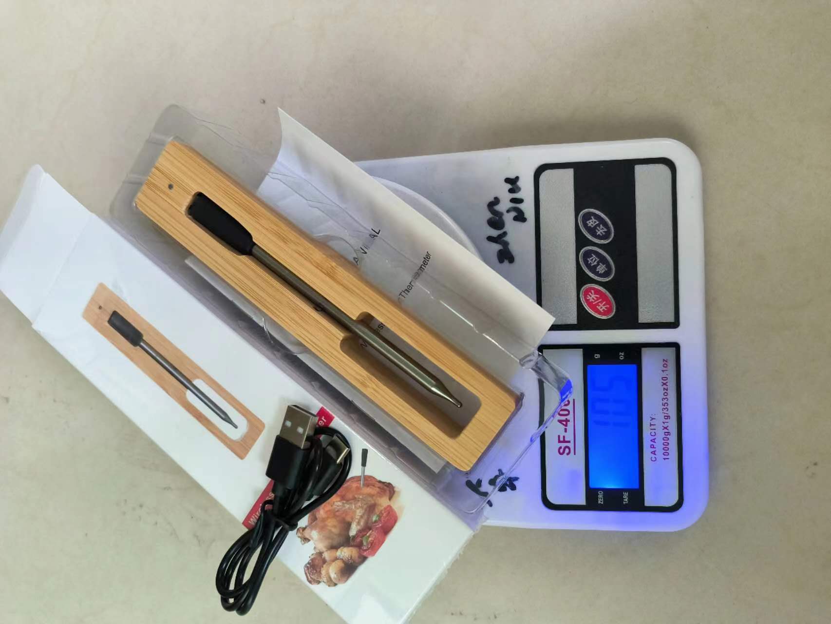 Wireless Bluetooth Barbecue Kitchen Food Thermometer - Outdoor Chilling