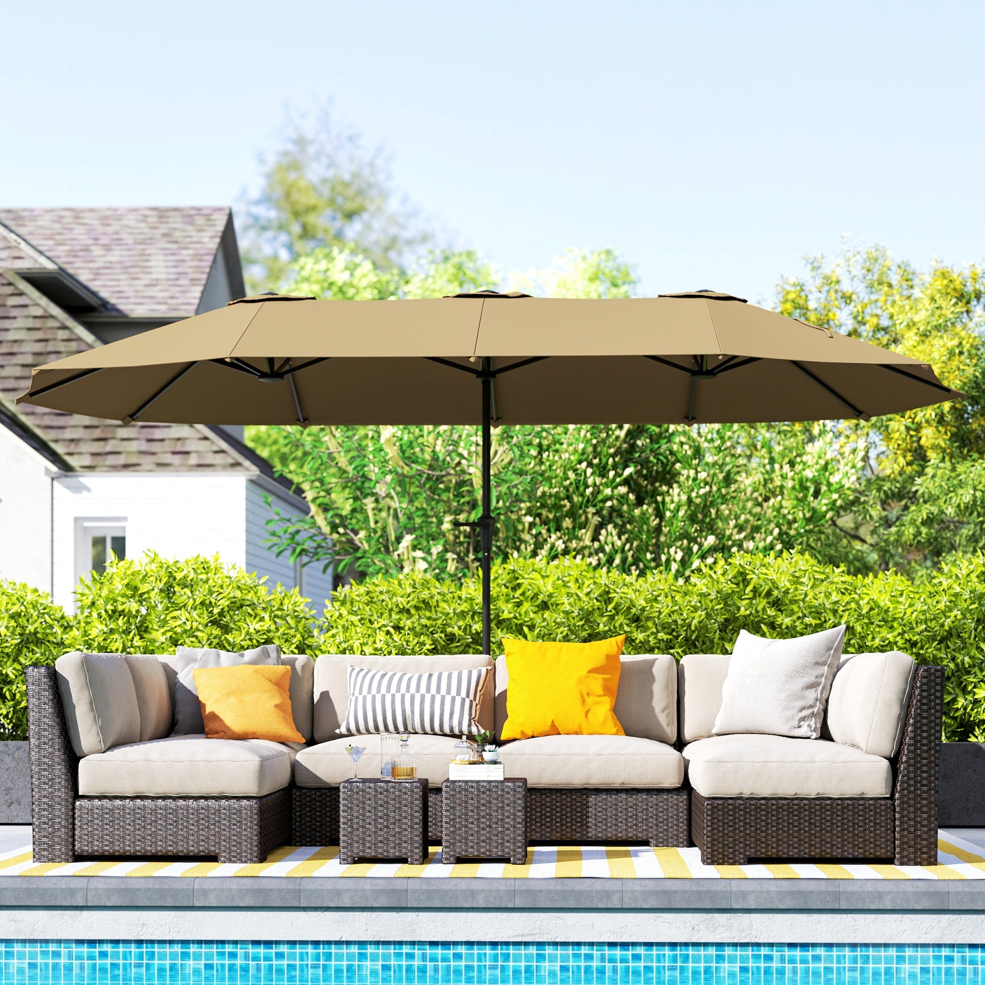 Outdoor Beach Umbrella, - Outdoor Chilling