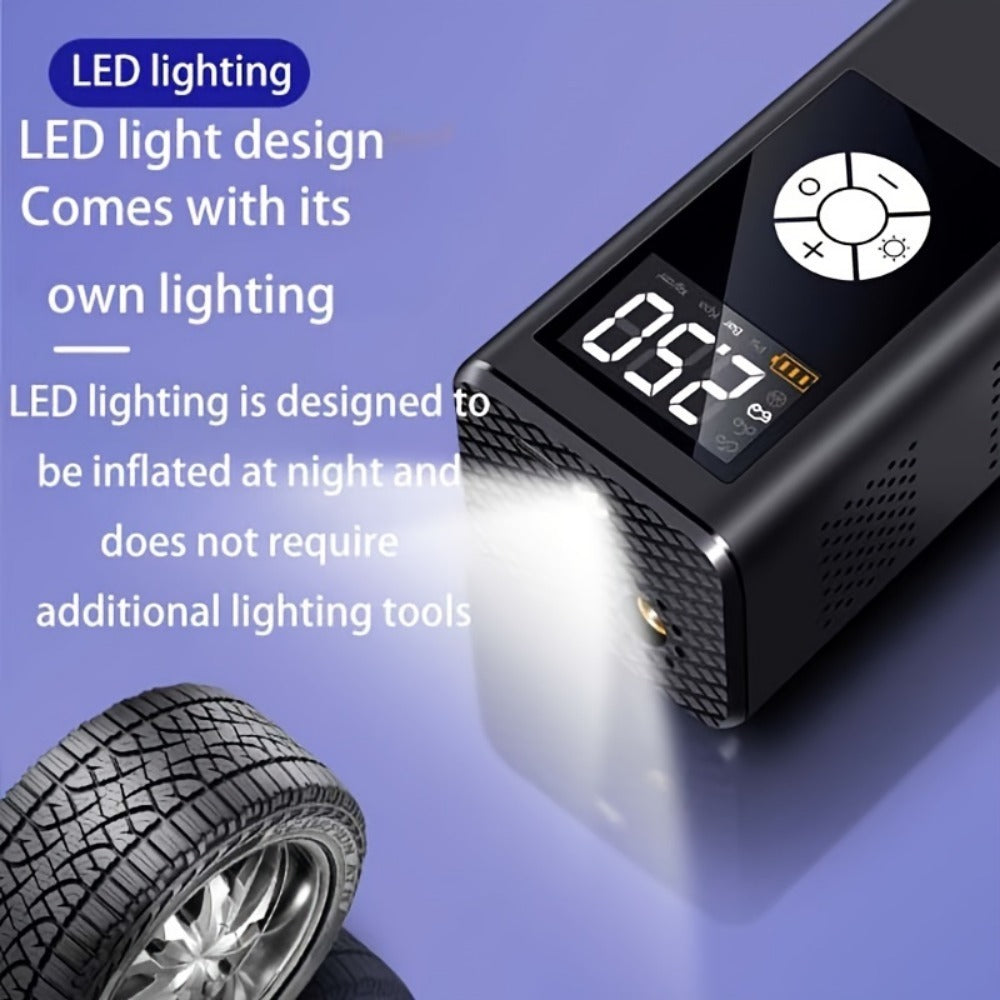 Wireless Car Inflatable High-power Portable Intelligent Digital Display Inflatable Treasure Multi-function Wireless Charging - Outdoor Chilling