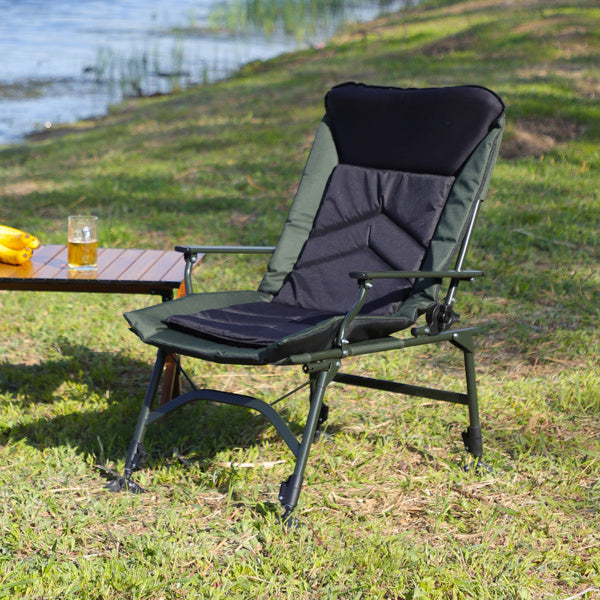 Camping Lounge Chair, Portable Folding Recliner With Adjustable Backrest, Suitable For Indoor And Outdoor Camping, Beach Hiking, Fishing - Outdoor Chilling