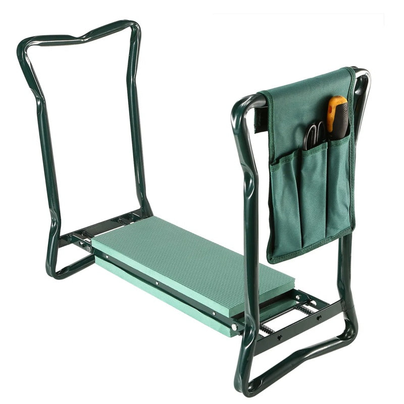 Foldable Garden Kneeler Seat With Kneeling Soft Cushion Pad Tools Pouch Portable Gardener - Outdoor Chilling