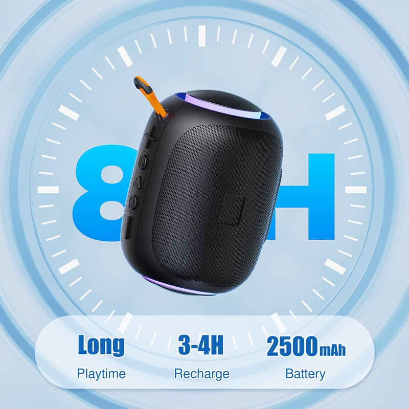 JYX L5 Portable Speaker & IPX7 Waterproof Bluetooth Speaker With LED Light & 8H Playtime Outdoor Speakers With Loud Stereo Sound - Outdoor Chilling