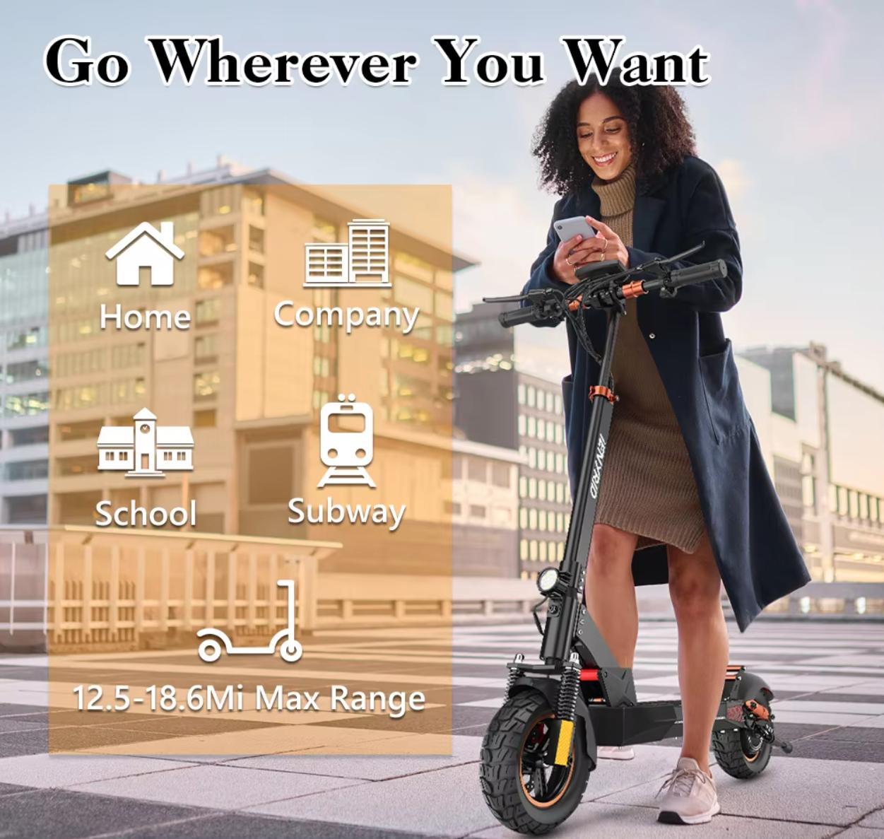 New IE Kugou M4 Pro S With Seat High Speed Electric City Scooter Suitable For Young Adults Teenagers - Outdoor Chilling