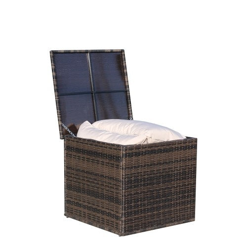 Wicker Patio Furniture Storage Box - Outdoor Chilling