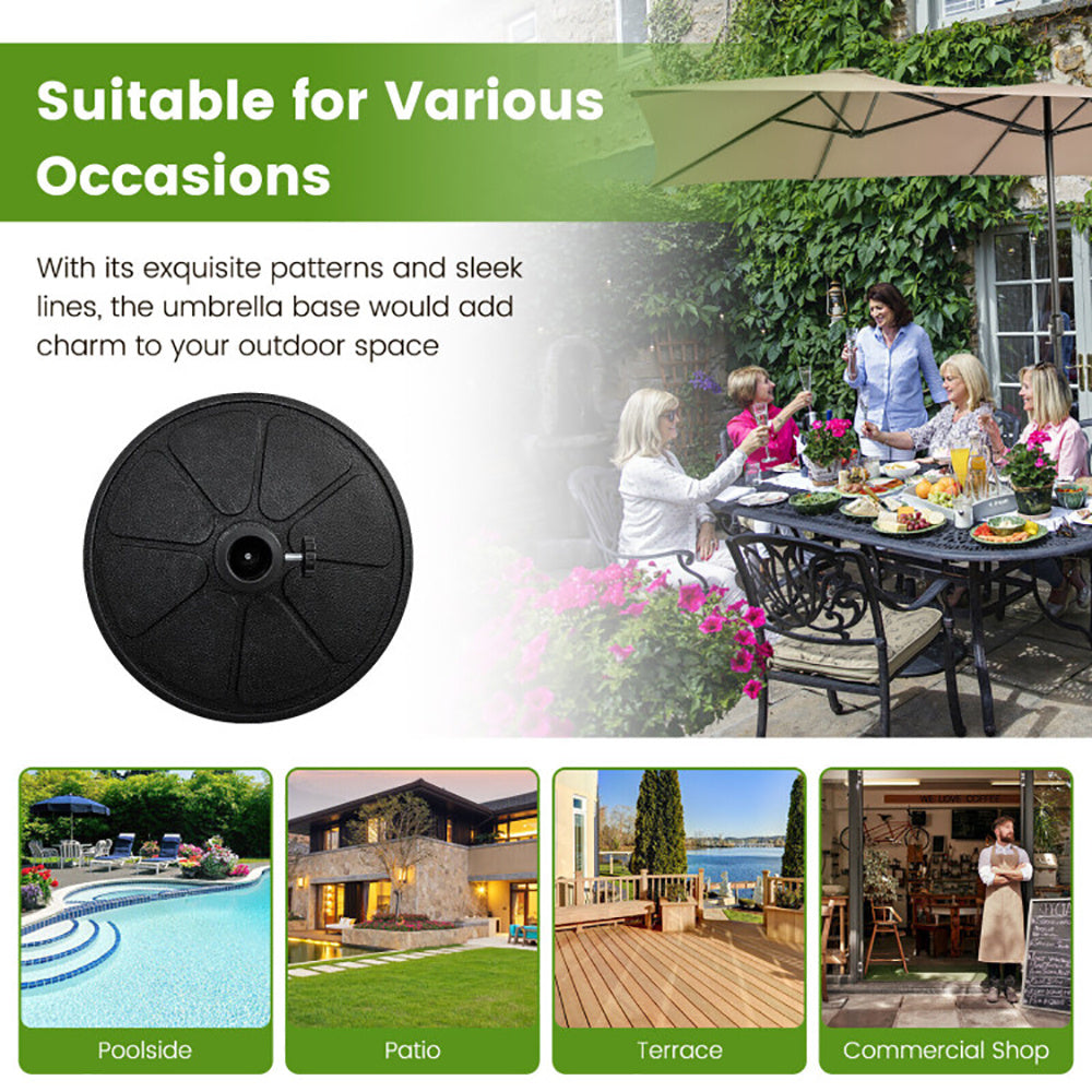 31LBS 18 Inch Round Outdoor Umbrella Base - Outdoor Chilling