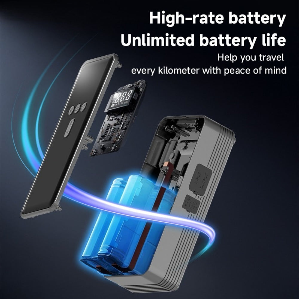 Car Battery Starter With Air Compressor 12V 2000A Car Battery Starter Digital Tire Inflator - Outdoor Chilling