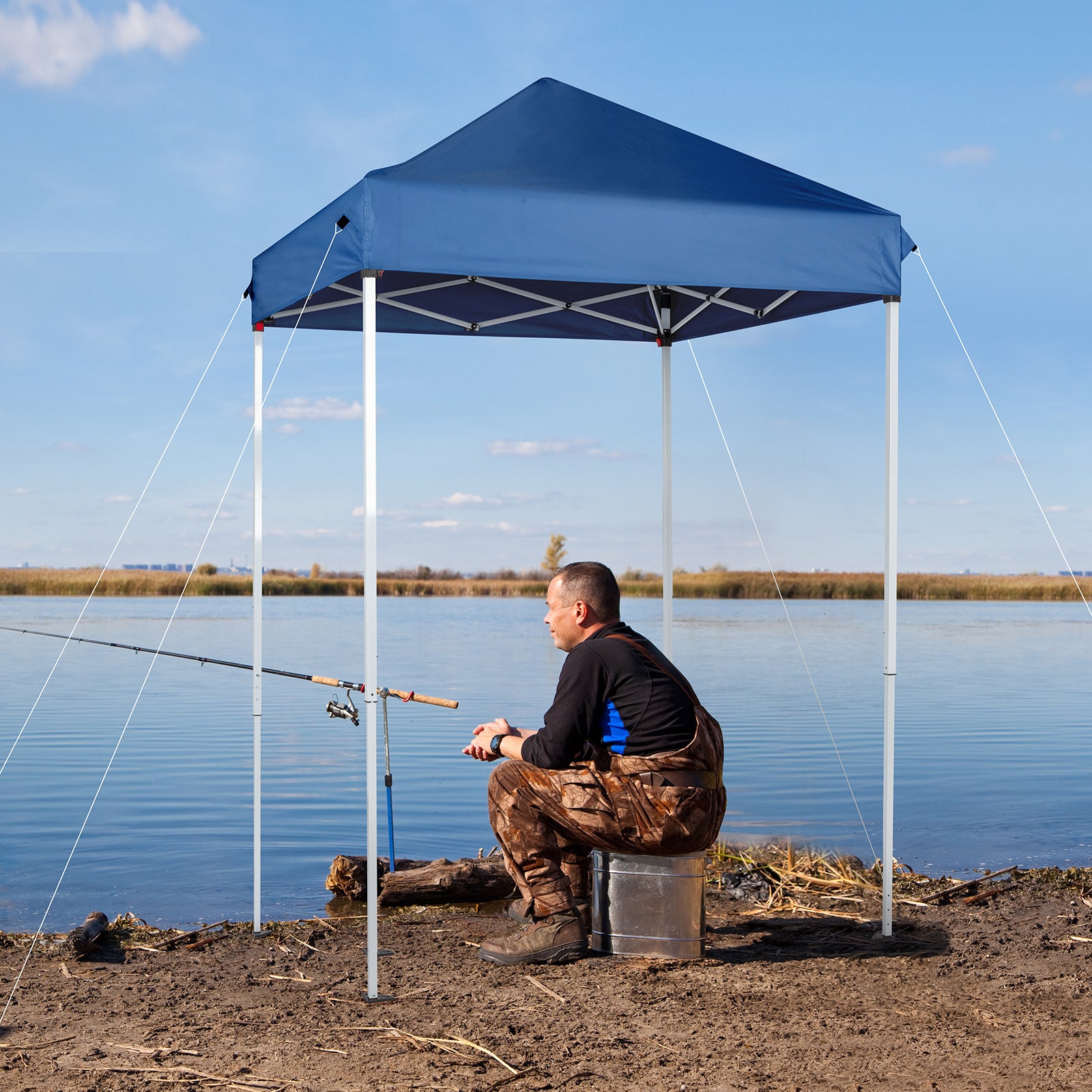 5X5ft Blue, Outdoor Awning, Foldable