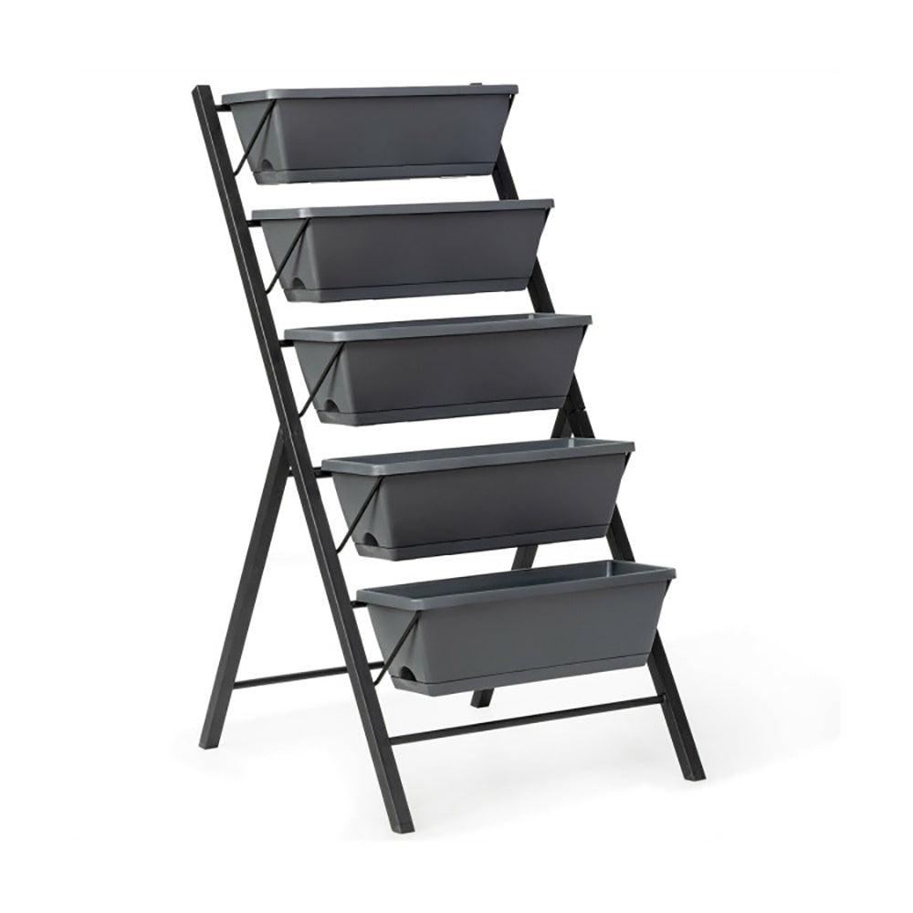 5-Tier Raised Garden Bed With Water Drainage For Flowers Vegetables - Outdoor Chilling