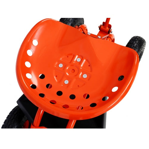 Rolling Garden Scooter Garden Cart Seat With Wheels And Tool Tray, 360 Swivel Seat, (Red, blue, or green). - Outdoor Chilling