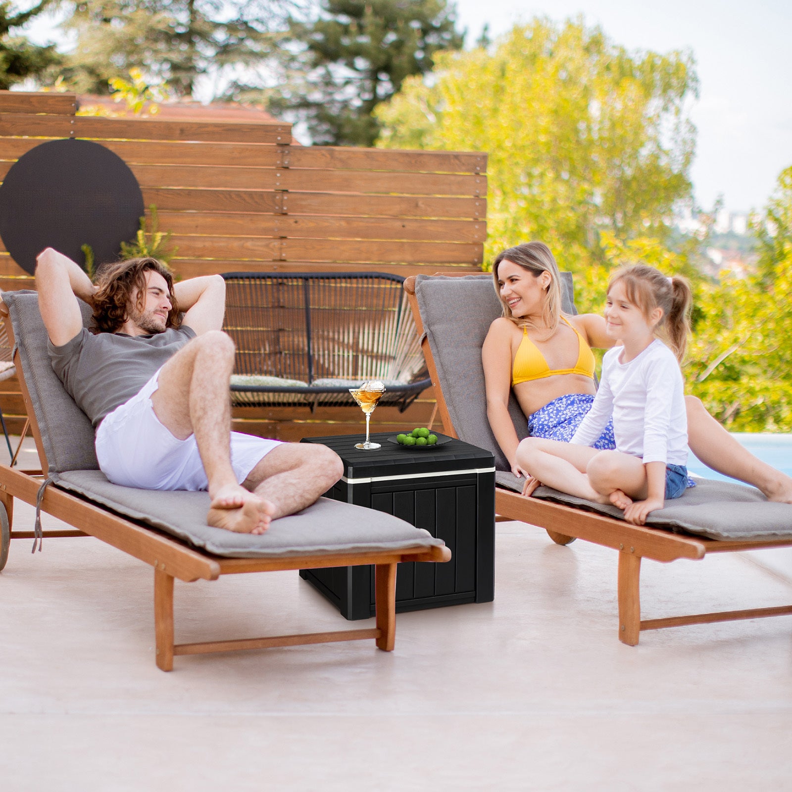 10 Gallon Cooler Side Table, Multi-purpose Ice Cooler Outdoor Cocktail Side Table For Camping, Picnic, Beach, Pool, Party - Outdoor Chilling