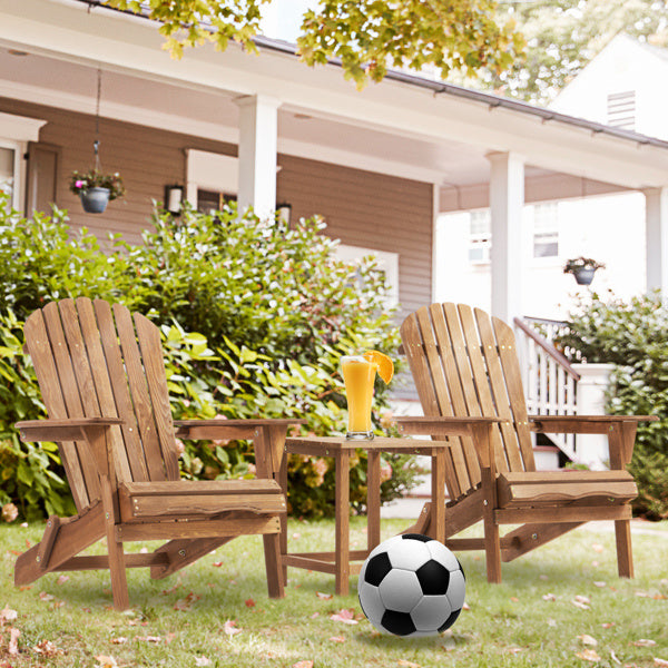 Wooden Outdoor Folding Beach Chair Two-piece Set - Outdoor Chilling