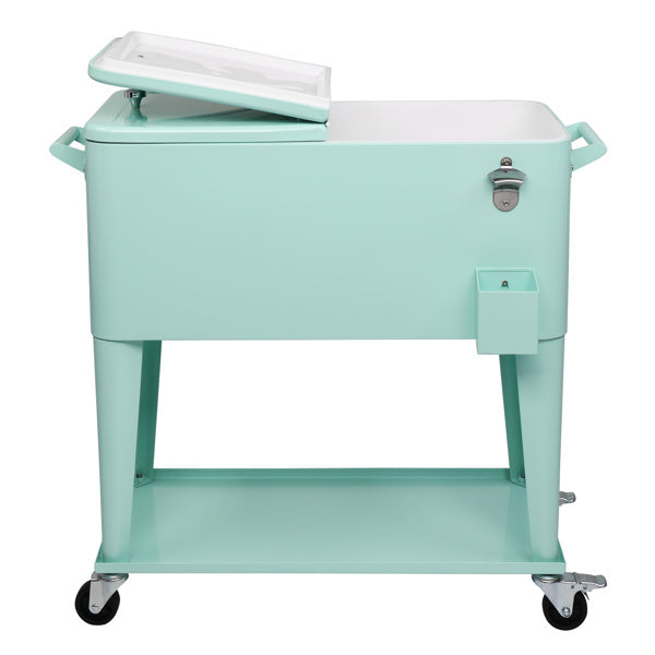 Mint Green Freezer Insulation Trolley 91x84.5x38.5cm Rectangular Plastic Box Freeze Insulation - Outdoor Chilling