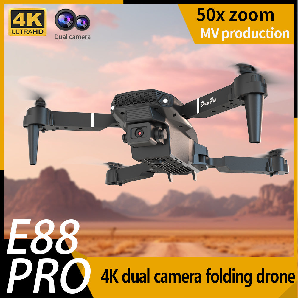 E88 Dual Camera Drone, WiFi FPV Double Folding RC Quadcopter Altitude Hold, Remote Control Toy For Beginners, Ideal Men's Gift For Outdoor Fun, Great For Christmas, Halloween, And Thanksgiving - Outdoor Chilling