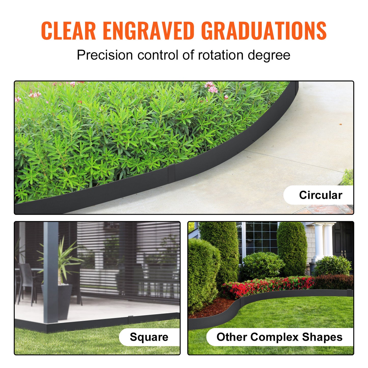 VEVOR Steel Landscape Edging, 6-pack Steel Garden Edging Borders, Strips, Hammer-in Edging Border With 8 Clips, Bendable Metal Landscape Edging For Yard, Garden, Lawn - Outdoor Chilling