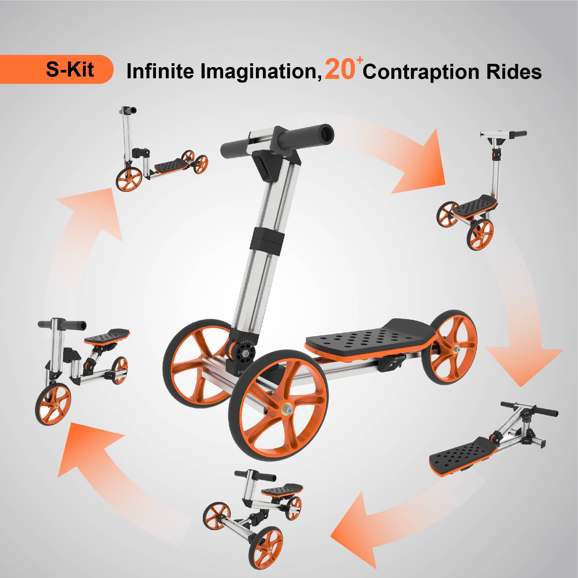 20 In 1 Kids Balance Bike No Pedals Toys Engineering Building Kit - Outdoor Chilling