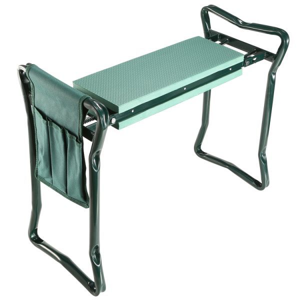 Foldable Garden Kneeler Seat With Kneeling Soft Cushion Pad Tools Pouch Portable Gardener - Outdoor Chilling