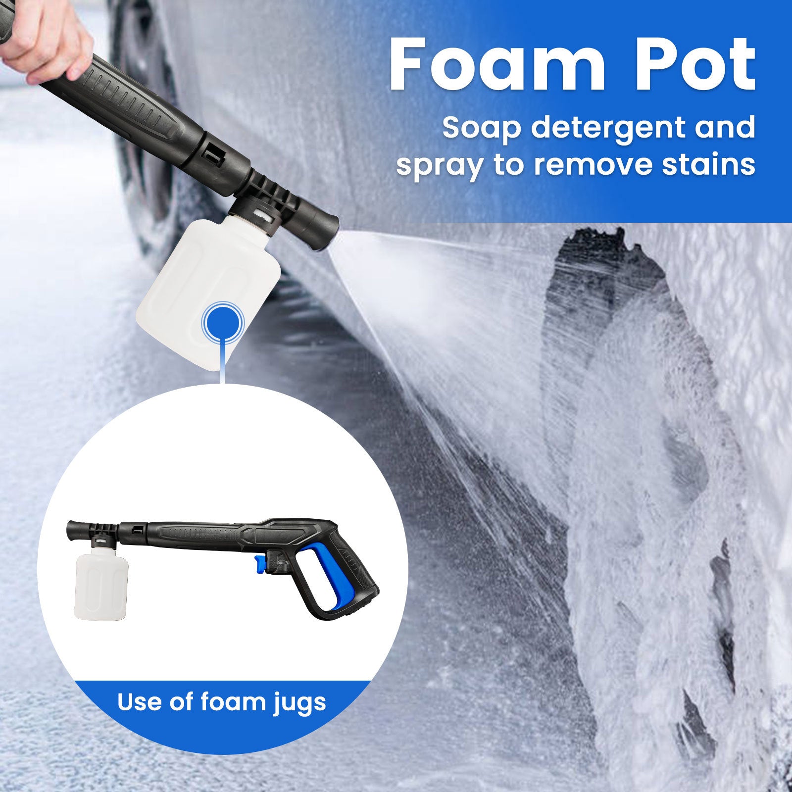 Electric High-pressure Cleaning Machine, Electric Powerful Cleaning Machine With Rotating Nozzle, 3200 PSI Maximum 2.2 GPM High-pressure Cleaning Machine, With Foam Monitor, Powerful Cleaning Machine - Outdoor Chilling