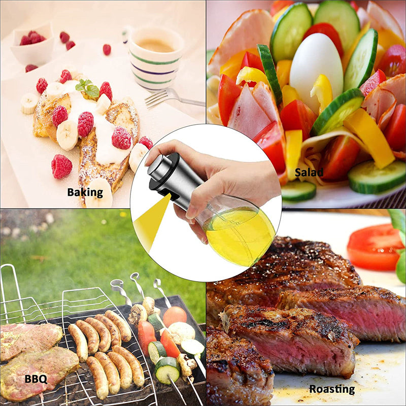 Stainless Steel Push-type Barbecue Spray Bottle - Outdoor Chilling