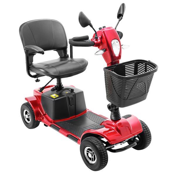 4-wheel Electric Scooter With Basket And Extended Battery - Outdoor Chilling