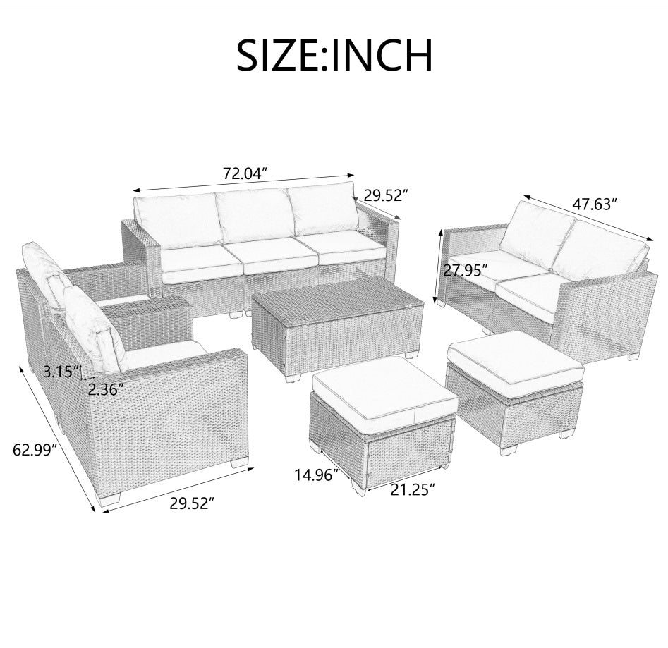 10 Piece Patio Furniture Set - Outdoor Chilling