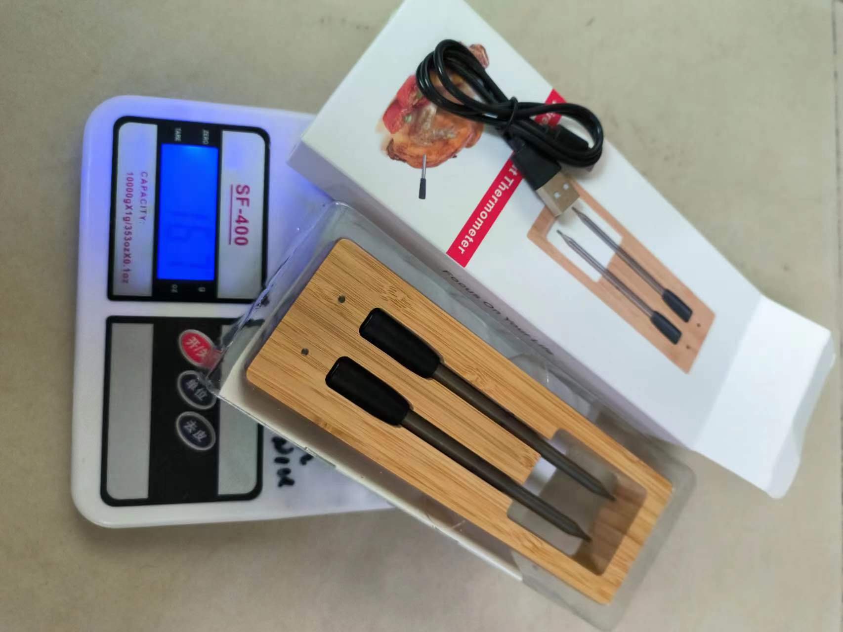 Wireless Bluetooth Barbecue Kitchen Food Thermometer - Outdoor Chilling