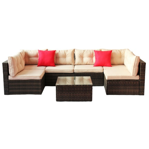 Patio Furniture Set PE Rattan Sectional Garden Furniture Corner Sofa Set - Outdoor Chilling