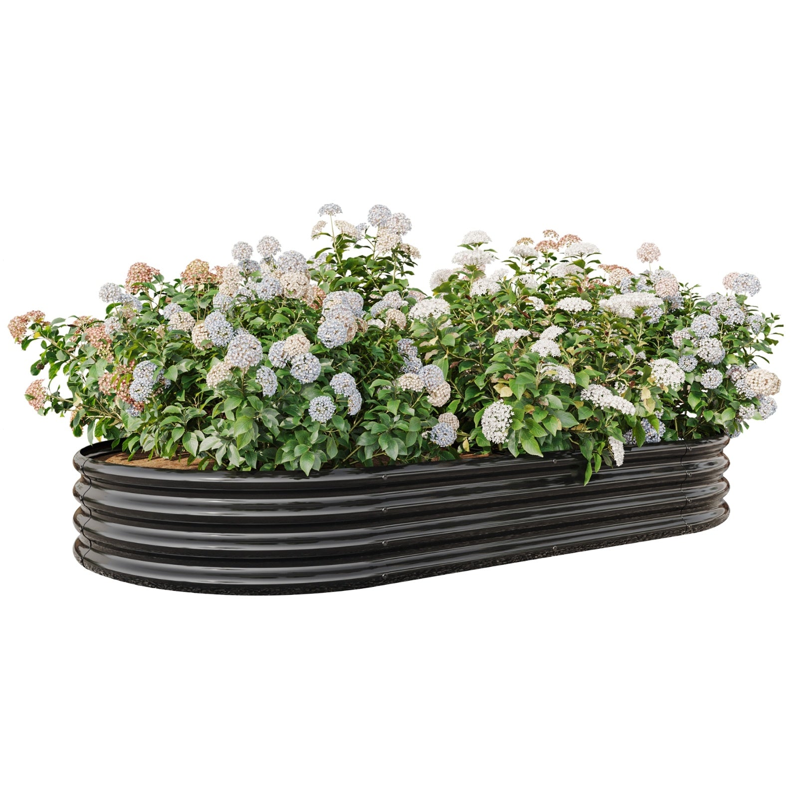 Oval Metal Elevated Garden Bed - Outdoor Chilling