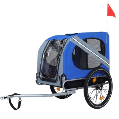 Large Folding Bike Trailer For Dogs 120LB Capacity All-Terrain Pet Carrier, Durable Steel Frame For Cycling, Jogging, Camping Outdoor Adventures - Outdoor Chilling