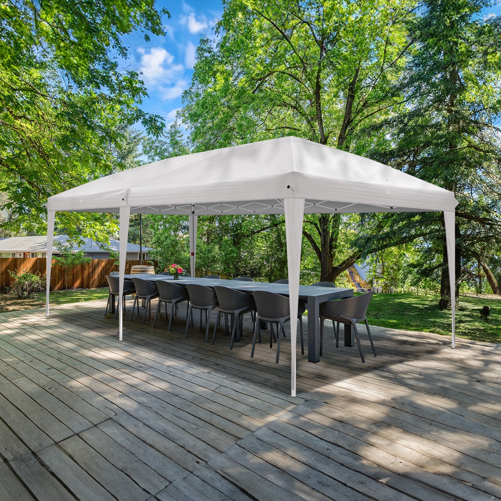 10x20ft White, Shade - Folding canopy - Outdoor Chilling