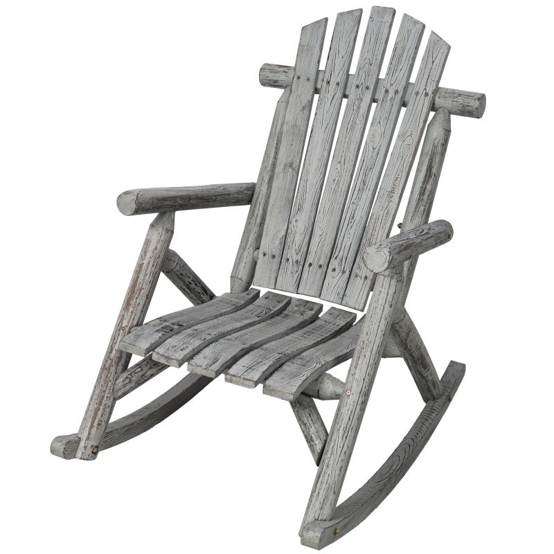 Wooden Porch Rocking Chair, Durable Wooden Porch Rocking Chair, Cedar Rocking Chair. - Outdoor Chilling