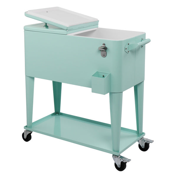 Mint Green Freezer Insulation Trolley 91x84.5x38.5cm Rectangular Plastic Box Freeze Insulation - Outdoor Chilling