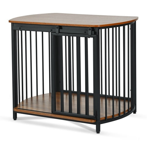 31.5 Furniture Style Dog Crate For Small And Medium Dogs, Wooden Cage Indoor Kennel Furniture, Modern Dog Crate End Table With Double-Doors - Outdoor Chilling