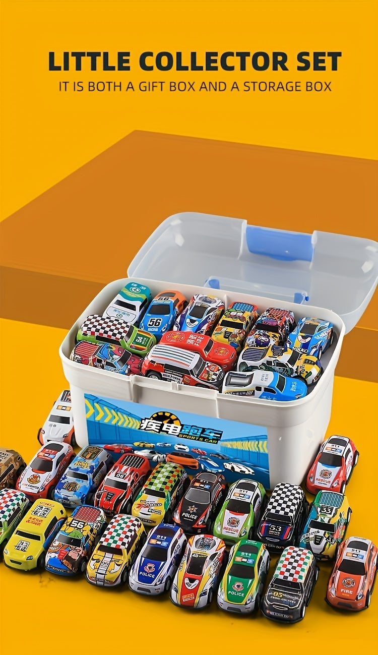 A 50-piece Alloy Toy Car Set With A Storage Box And A Foldable Play Mat, As Well As A Wide Variety Of Combinations, Perfect As An Educational And Entertaining Gift For Children Aged 3 And Up - Outdoor Chilling