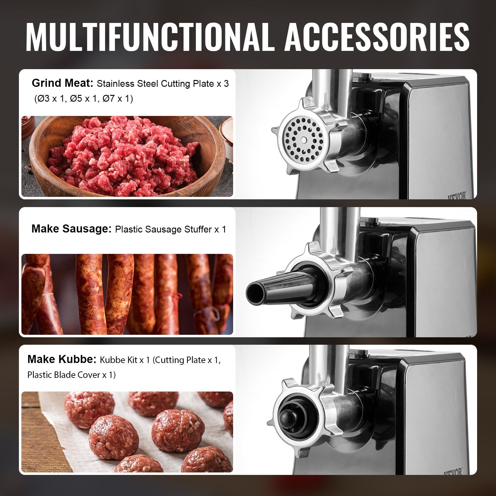 Electric Meat Grinder 3 Lbs Min Sausage Stuffer Maker For Home Kitchen - Outdoor Chilling