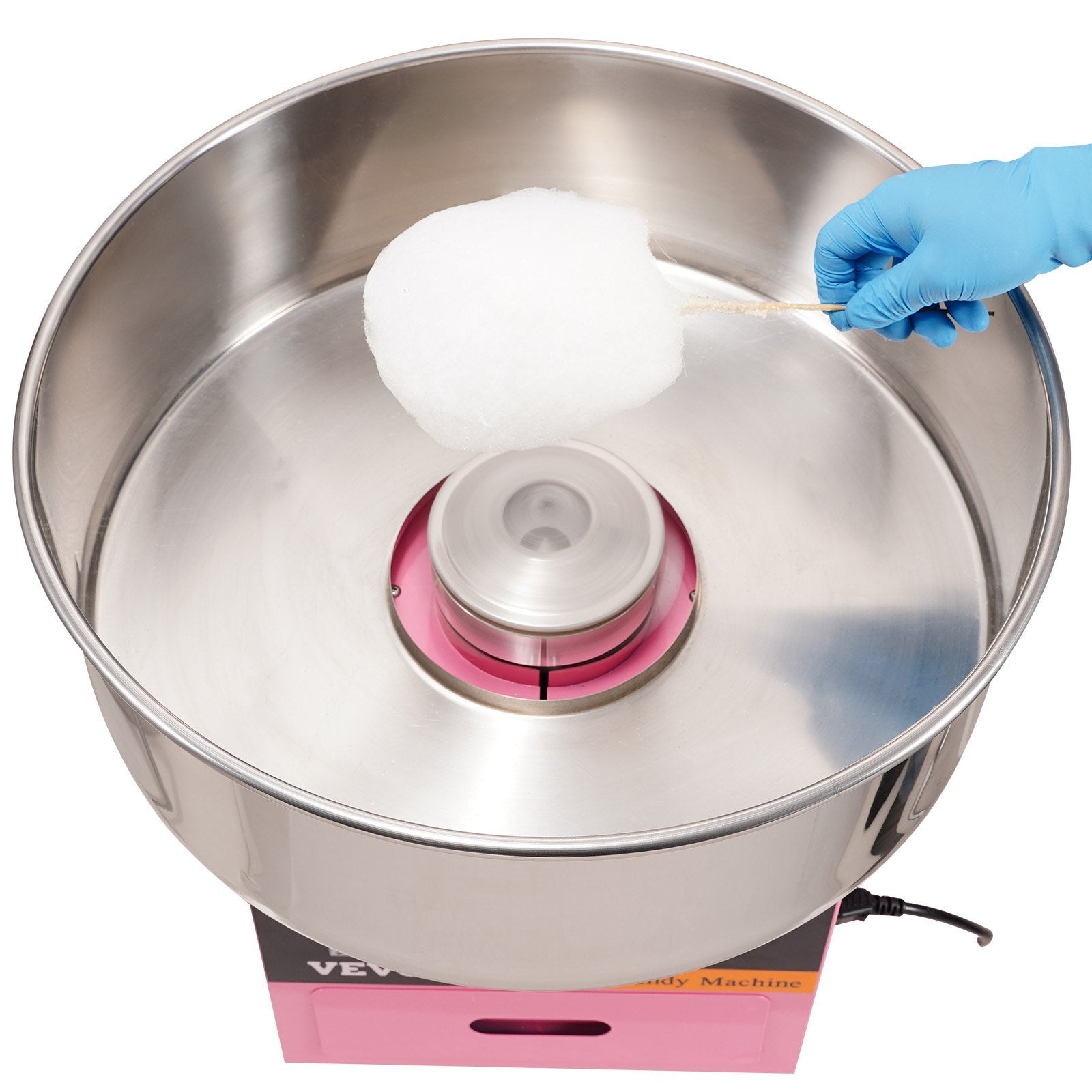 VEVOR Electric Cotton Candy Machine, 1000W Candy Floss Maker, Commercial Cotton Candy Machine With Stainless Steel Bowl, Sugar Scoop, And Drawer, Perfect For Home Kids Birthday, Family Party Pink - Outdoor Chilling