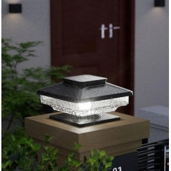 4 Pack Solar Outdoor Post Pap Lights Cold White IP65 Waterproof For 4x4 5x5 6x6 Wooden Posts In Garden Decor - Outdoor Chilling
