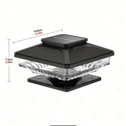 6 Pack Outdoor Solar Poat Cap Lights Cold White IP65 Waterproof For 4x4 5x5 6x6 Wood Posts In Garden Decor White - Outdoor Chilling