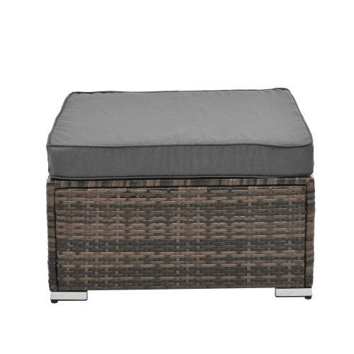 Patio Furniture, Outdoor Furniture, Seasonal PE Wicker Furniture, 4 Set Wicker Furniture With Tempered Glass Coffee Table - Outdoor Chilling