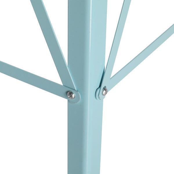 8ft Light Blue Ribbon Wind Vane, 4-pod Standing Iron Windmill - Outdoor Chilling