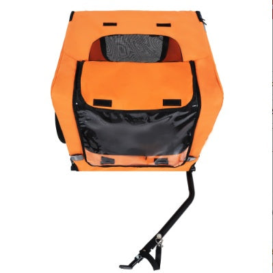 Utdoor Heavy Duty Collapsible Pet Bike Trailer With 16-Inch All Terrain Wheels & Universal Hitch Foldable Dog Cargo Carrier Cart For Bicycles - Outdoor Chilling