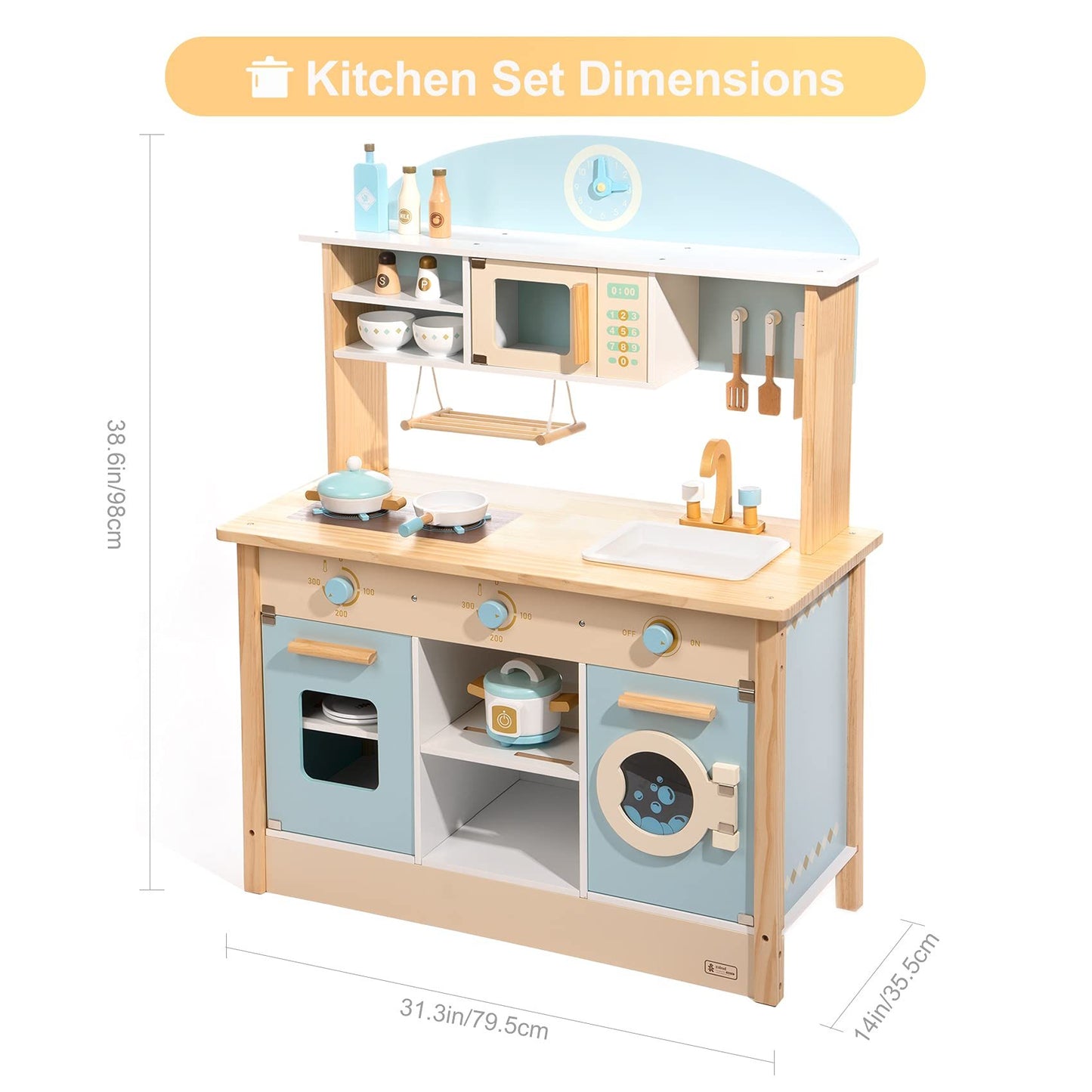 ROBOTIME DIY Pretend Play Kitchen Cooking Toy Set Gift For Boys And Girls - Outdoor Chilling