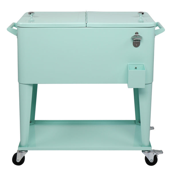 Mint Green Freezer Insulation Trolley 91x84.5x38.5cm Rectangular Plastic Box Freeze Insulation - Outdoor Chilling