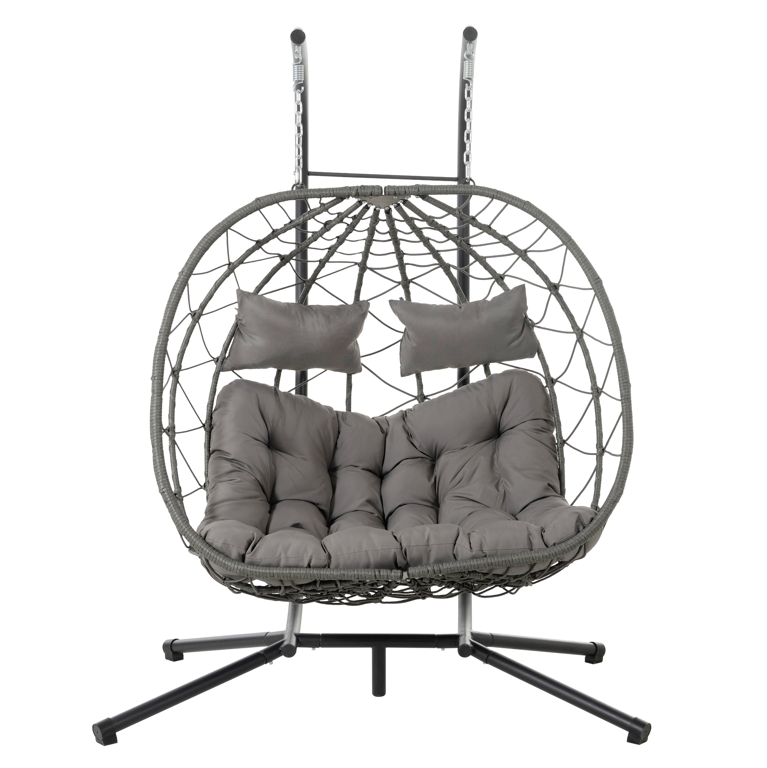Two Person Hanging Egg Chair - Outdoor Chilling
