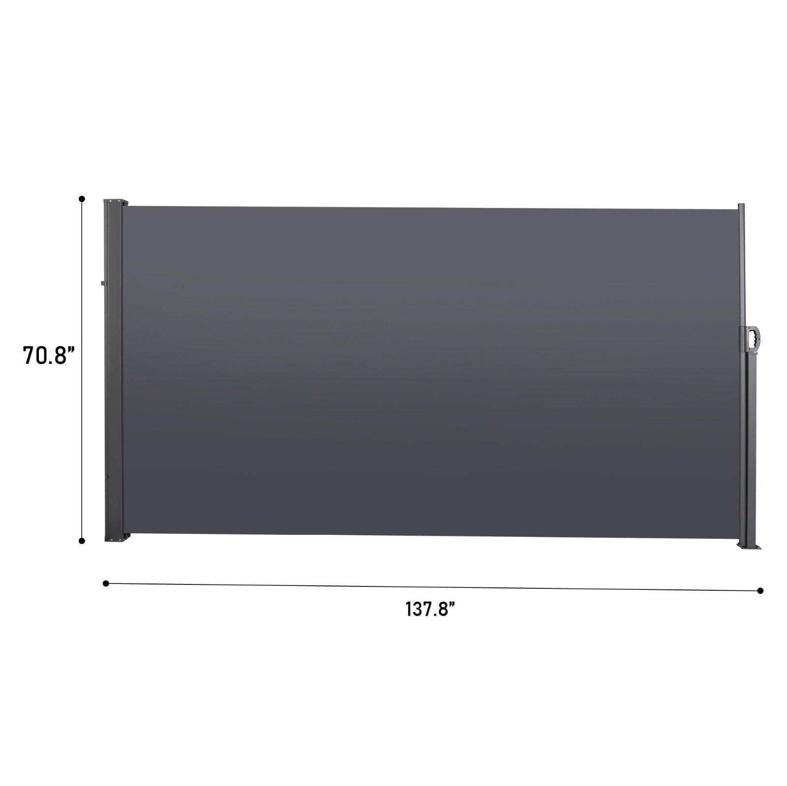 138X 71Retractable Side Awning, Waterproof UV-Resistant, Privacy Screen Divider Roll Up Balco