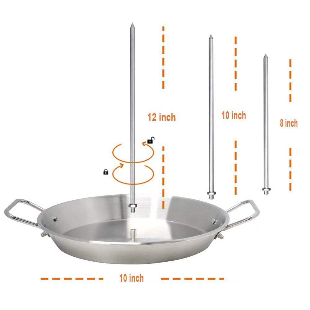Stainless Steel Vertical Screw Barbecue Pan Accessories - Outdoor Chilling