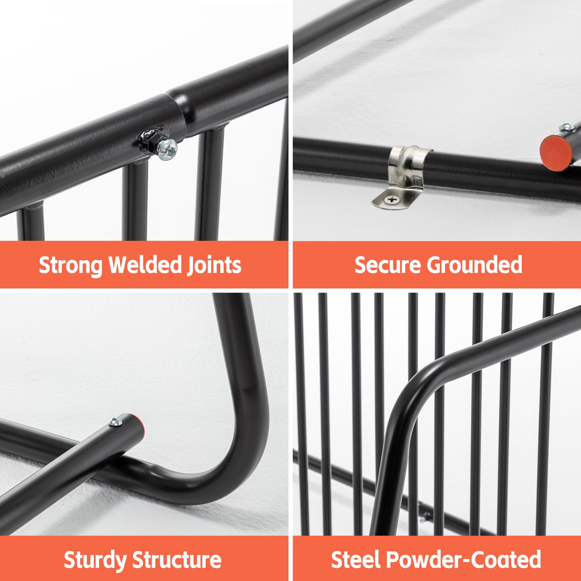 10-Bike Heavy-Duty Outdoor Bike Rack - Double-Sided Steel Storage Stand For Garages, Yards & Shops - Easy Assembly - Outdoor Chilling